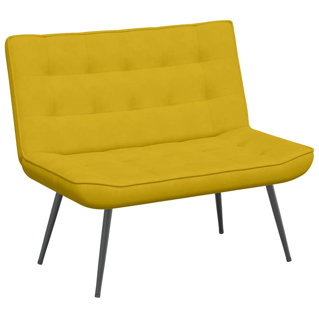 Bänk gul 110x74x84 cm sammet