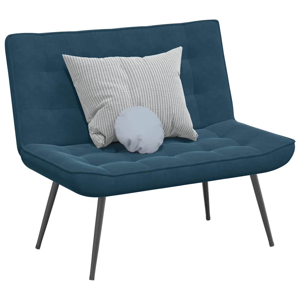 Bänk blå 110x74x84 cm sammet