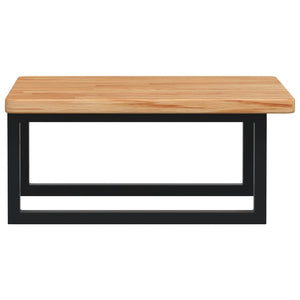 Väggmonterad handfatshylla stål och massiv ek