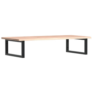 Väggmonterad handfatshylla stål och massiv ek