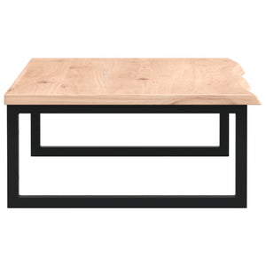 Väggmonterad handfatshylla stål och massiv ek