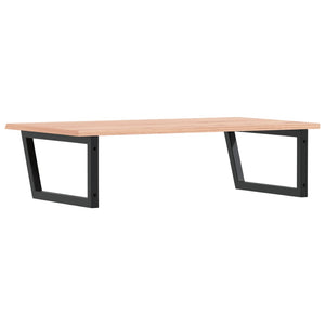 Väggmonterad handfatshylla stål och massiv ek