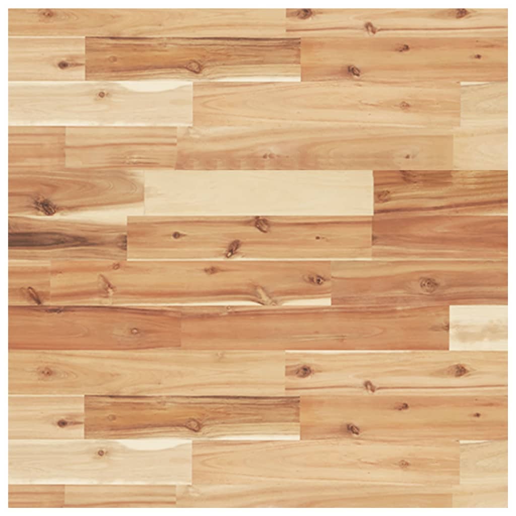 Väggmonterad handfatshylla stål och massivt akaciaträ