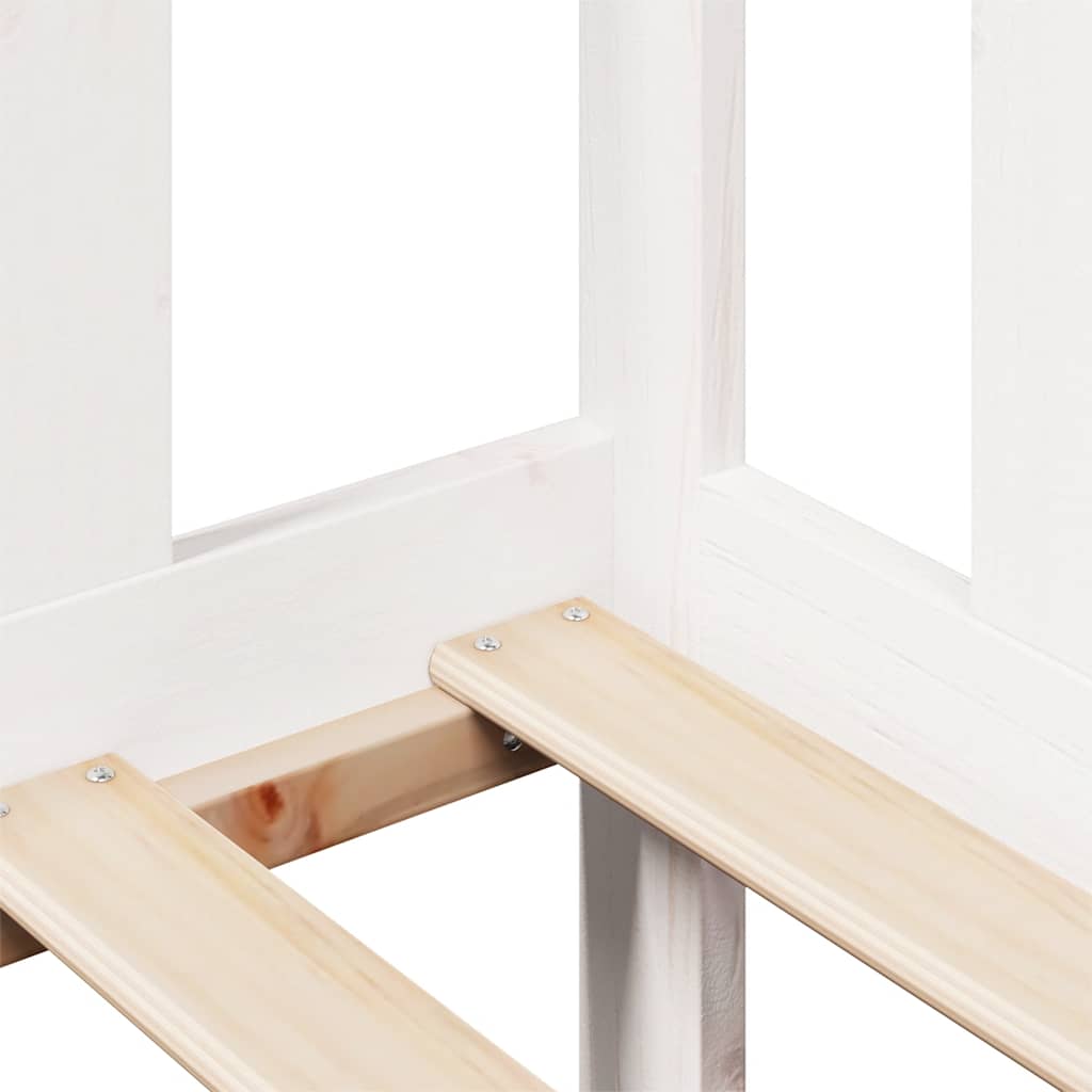 Dagbädd med lådor vit 90x200 cm massiv furu