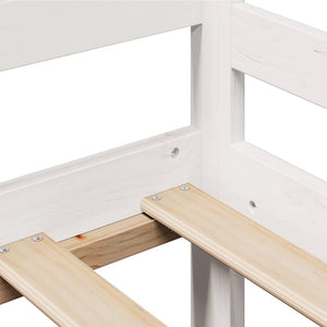 Dagbädd med lådor vit 90x200 cm massiv furu