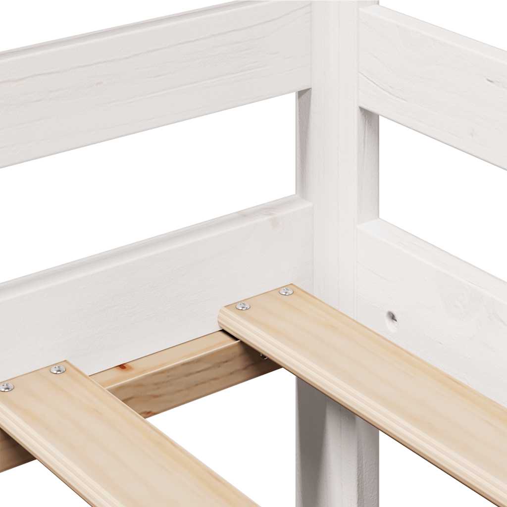Dagbädd med lådor vit 80x200 cm massiv furu