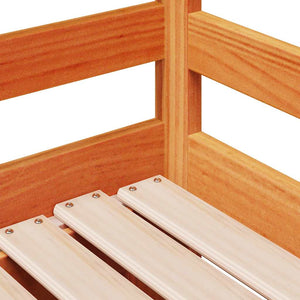 Utdragbar dagbädd med lådor vaxad brun 90x190 cm massiv furu