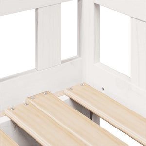 Dagbädd utdragbar med lådor utan madrass vit 90x190 cm