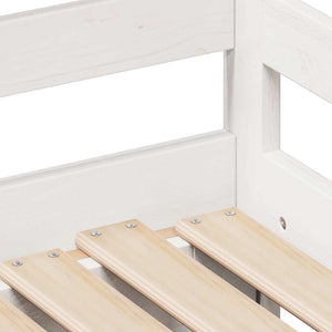 Dagbädd utdragbar med lådor utan madrass vit 80x200 cm