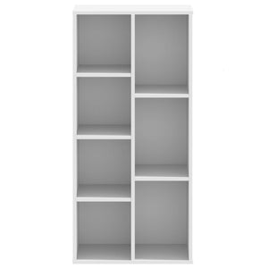 Bokhylla vit 50x25x105 cm konstruerat trä