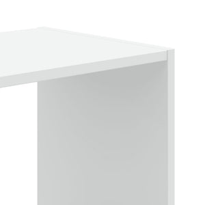 Bokhylla vit 68,5x32x68,5 cm konstruerat trä