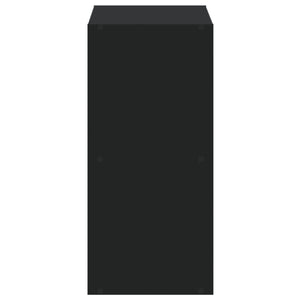 Bokhylla svart 68,5x32x68,5 cm konstruerat trä