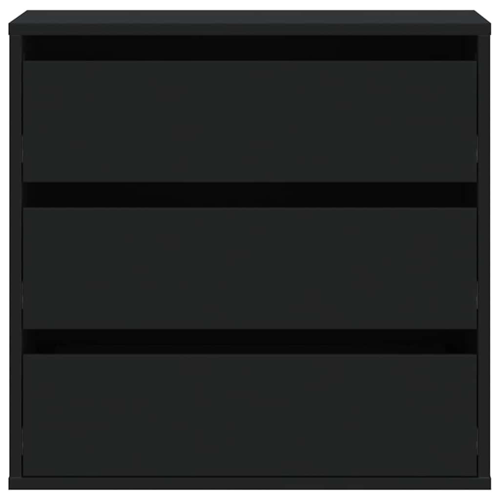 Byrå svart 60x41x58 cm konstruerat trä