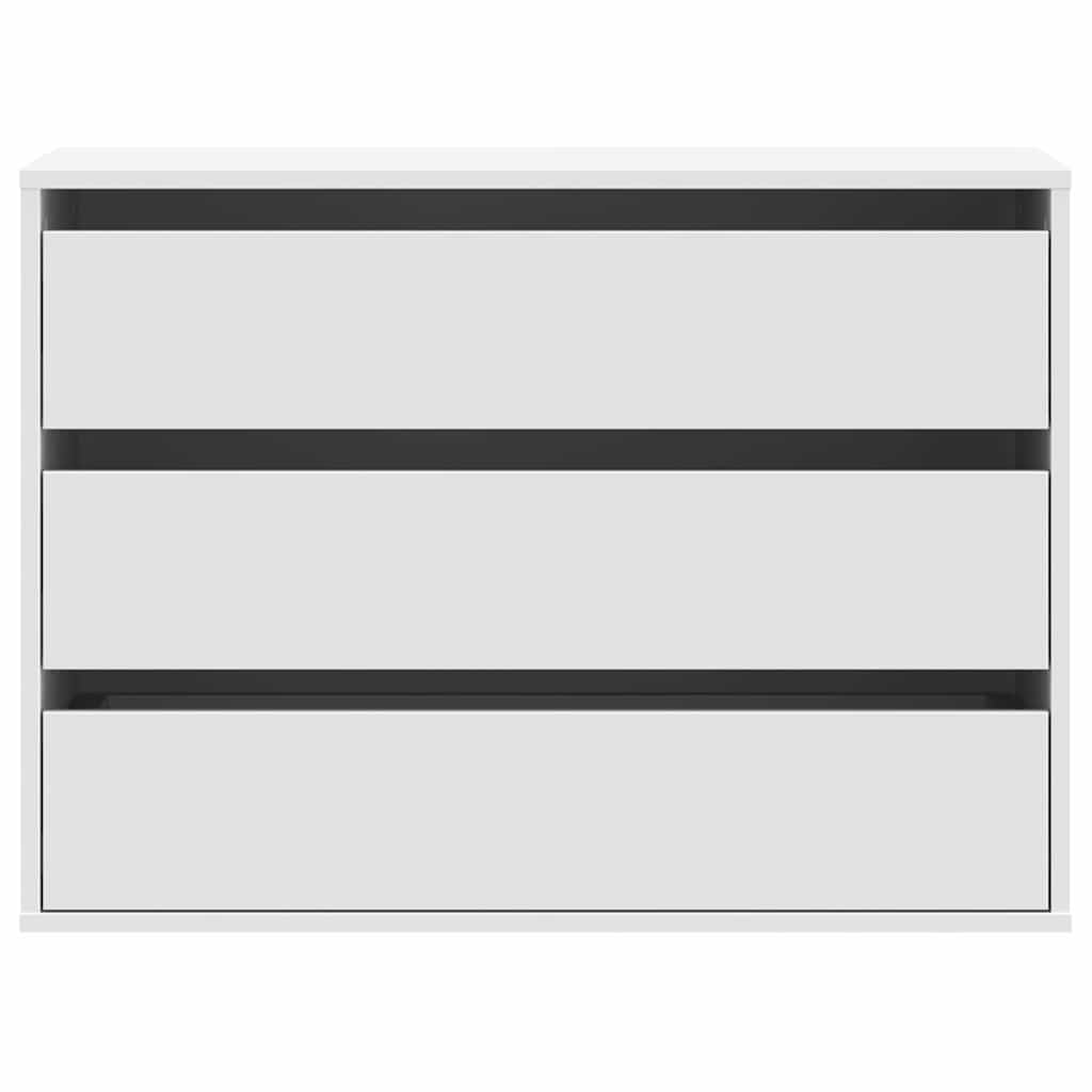 Byrå vit 80x41x58 cm konstruerat trä