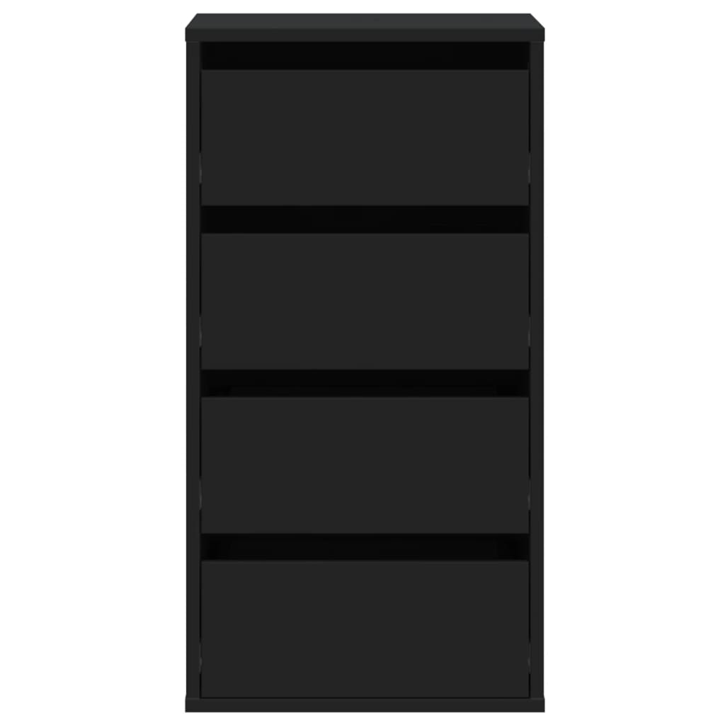 Byrå svart 40x41x76 cm konstruerat trä