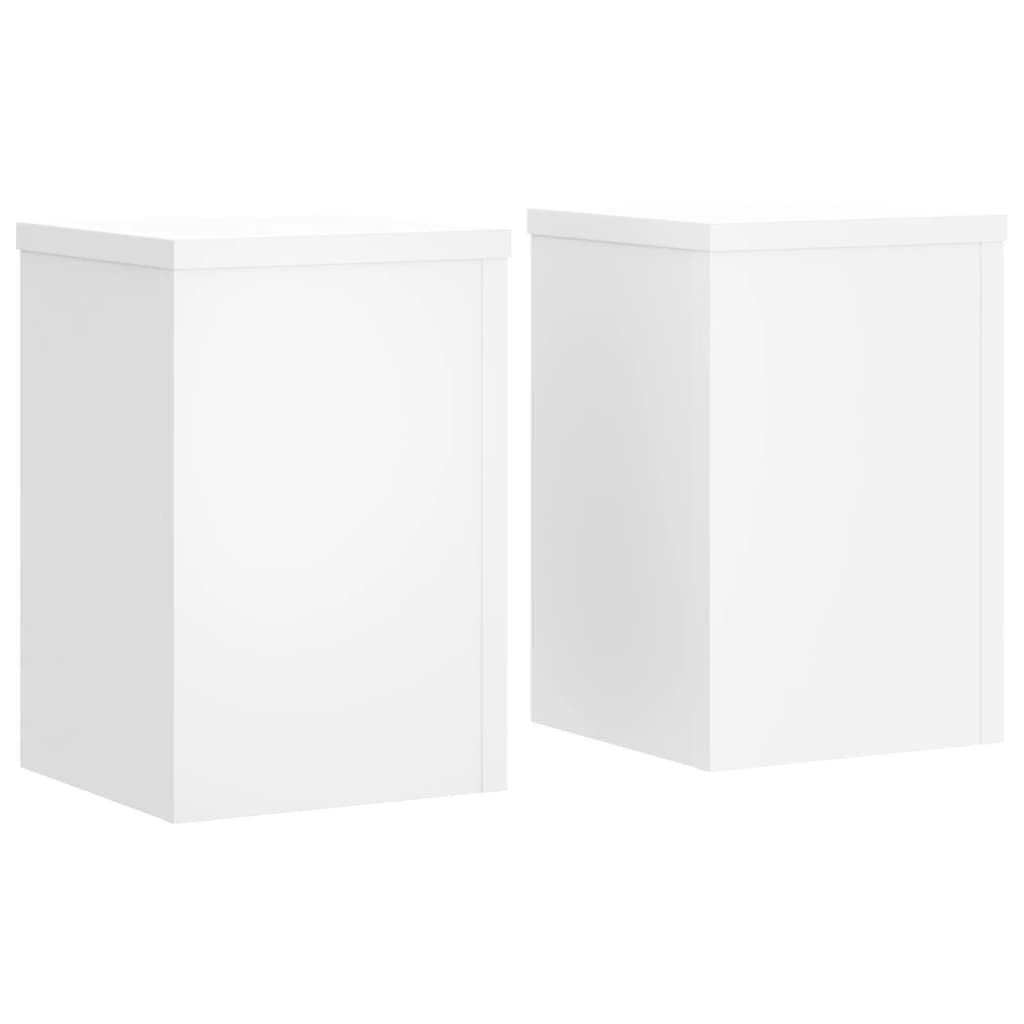 Växtställ 2 st Vit 25 x 25 x 35 cm Konstruerat trä