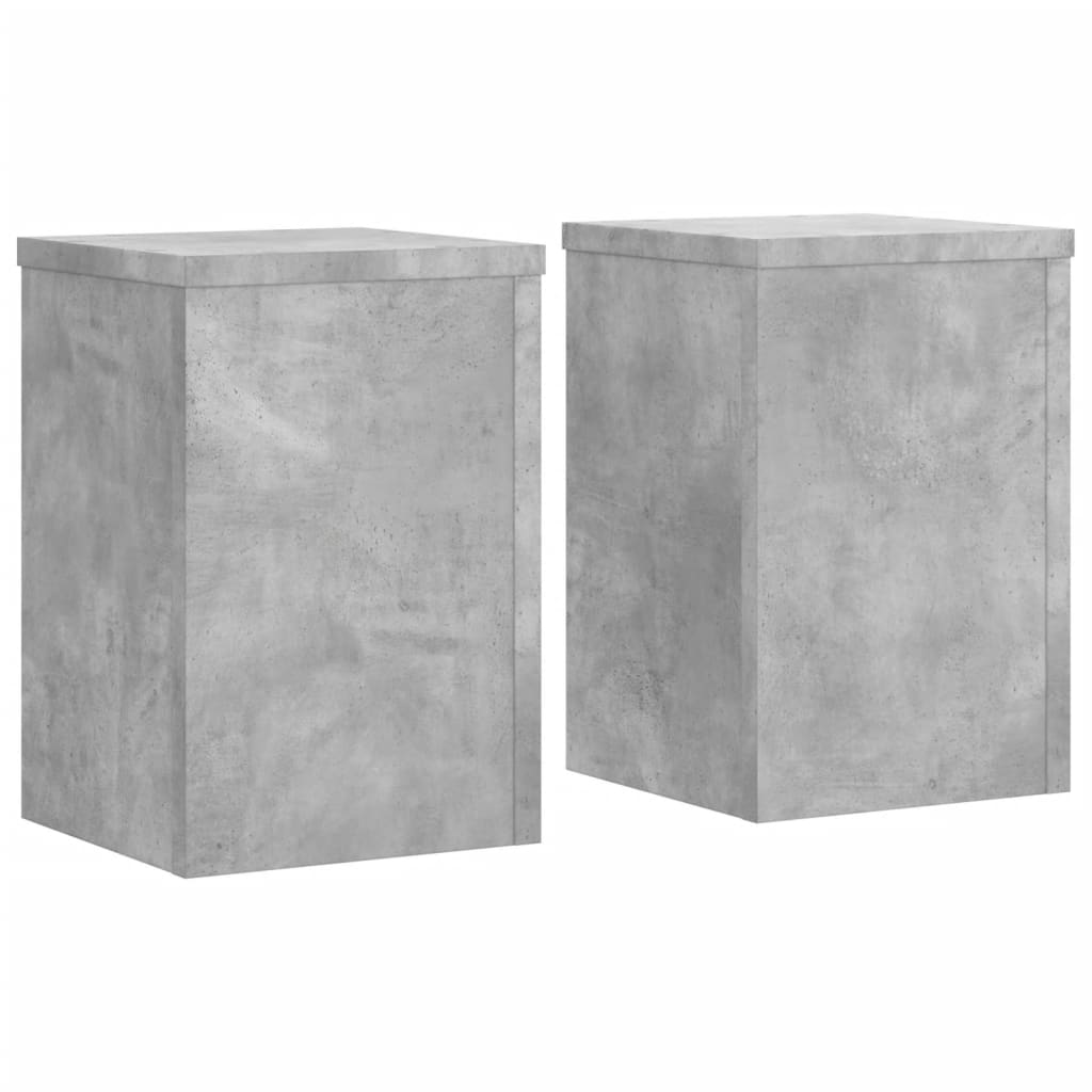 Växtställ 2 st Betonggrå 25 x 25 x 35 cm Konstruerat trä