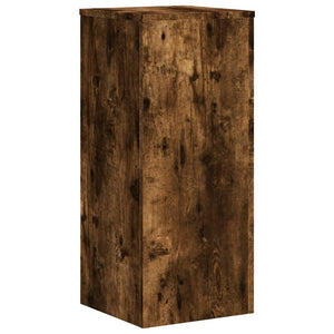 Växtställ 2 st rökfärgad ek 30x30x70 cm konstruerat trä