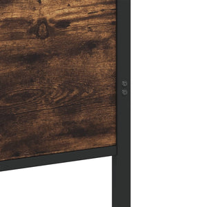 Sängram utan madrass metall rökfärgad ek 80x200 cm