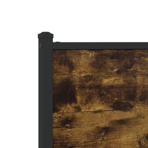 Sänggavel rökfärgad ek 90 cm konstruerat trä och stål