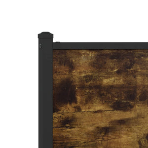 Sänggavel rökfärgad ek 100 cm konstruerat trä och stål