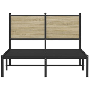 Sängram utan madrass metall sonoma-ek 120x200 cm