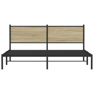 Sängram utan madrass metall sonoma-ek 183x213 cm
