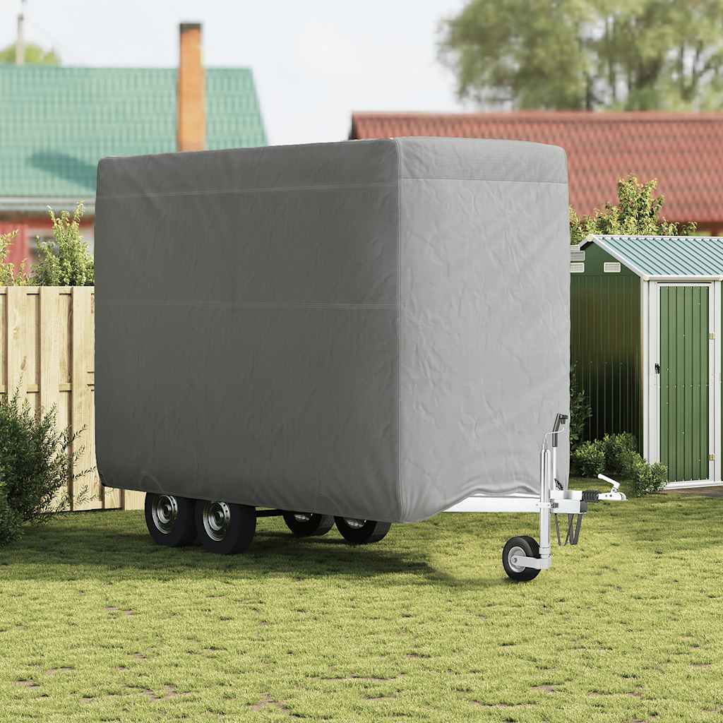 Överdrag till hästsläp grå 334x148x230 cm non-woven tyg