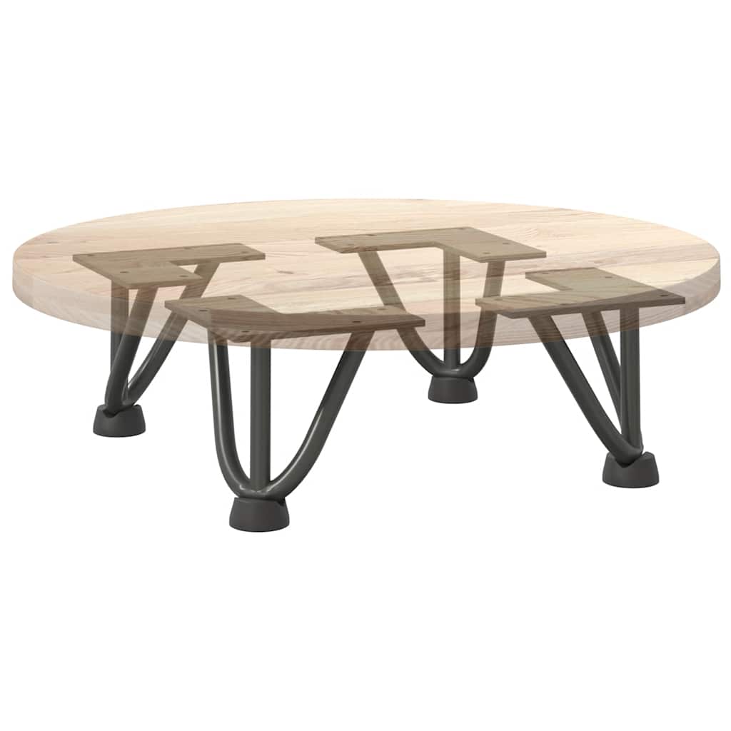 Hårnålsben för soffbord 4 st antracit 10 cm massivt stål