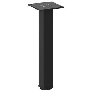 Soffbordsben 4 st svarta 42-44 cm stål