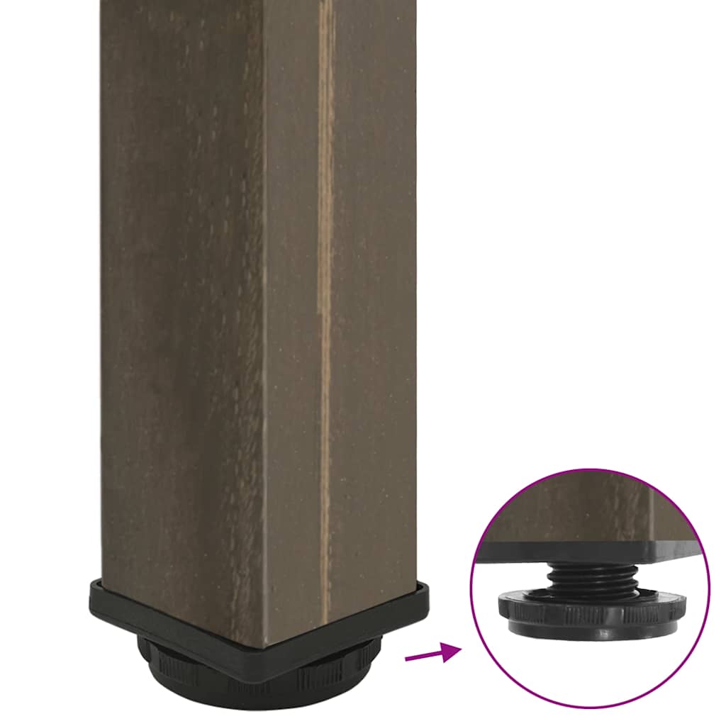 Soffbordsben 4 st naturstål 42-44 cm stål