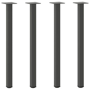 Konsolbordsben 4 st antracit 72-74 cm stål