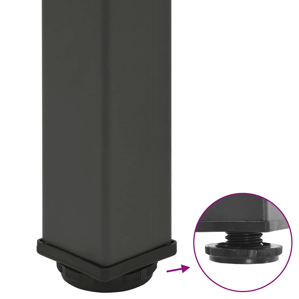 Konsolbordsben 4 st antracit 72-74 cm stål