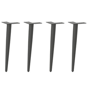 Soffbordsben koniska 4 st antracit 30-31 cm stål