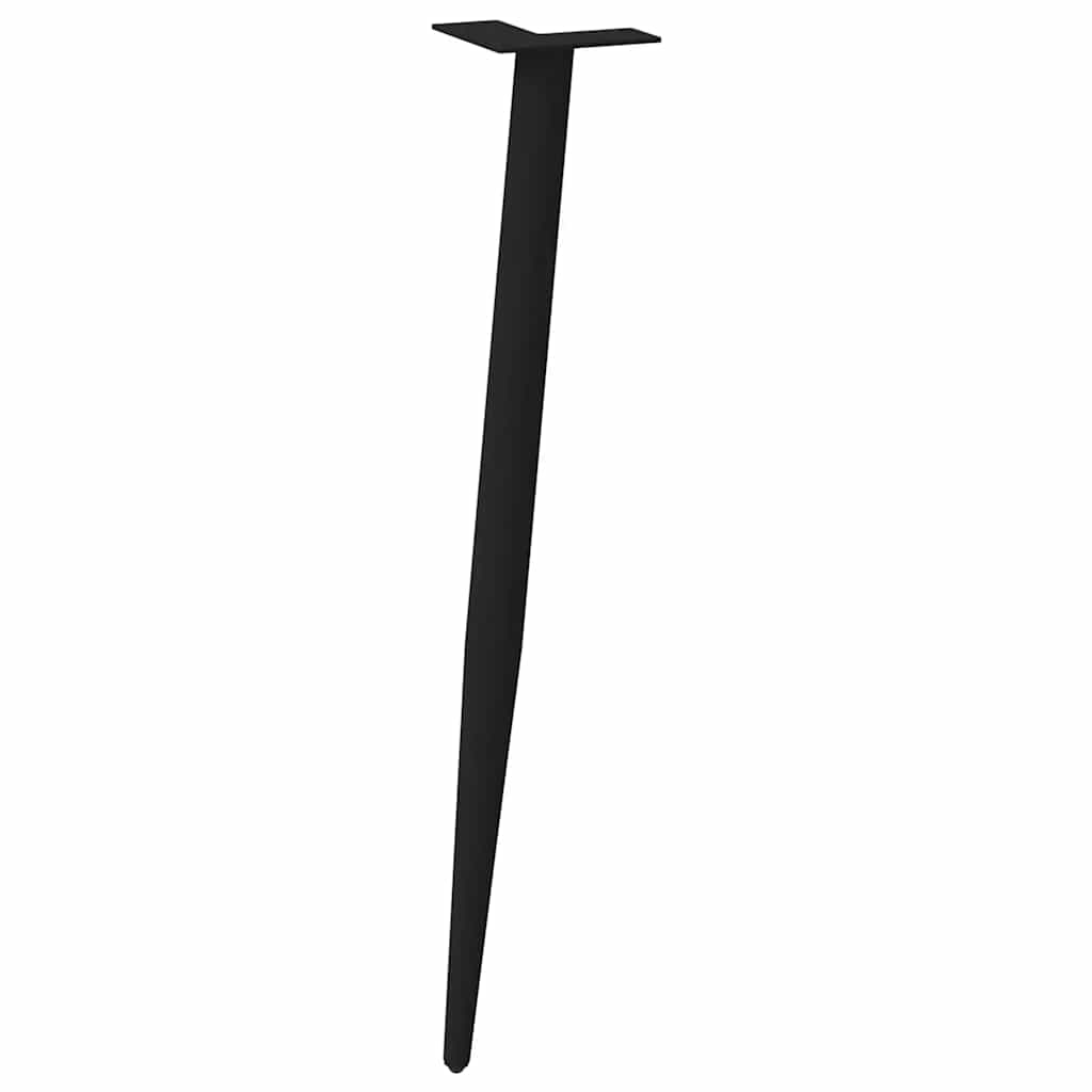 Konsolbordsben koniska 4 st svarta 72-73 cm stål