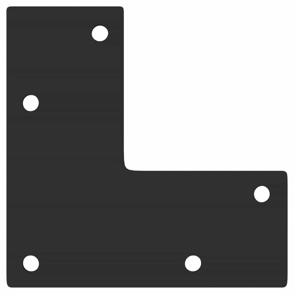 Konsolbordsben koniska 4 st svarta 72-73 cm stål