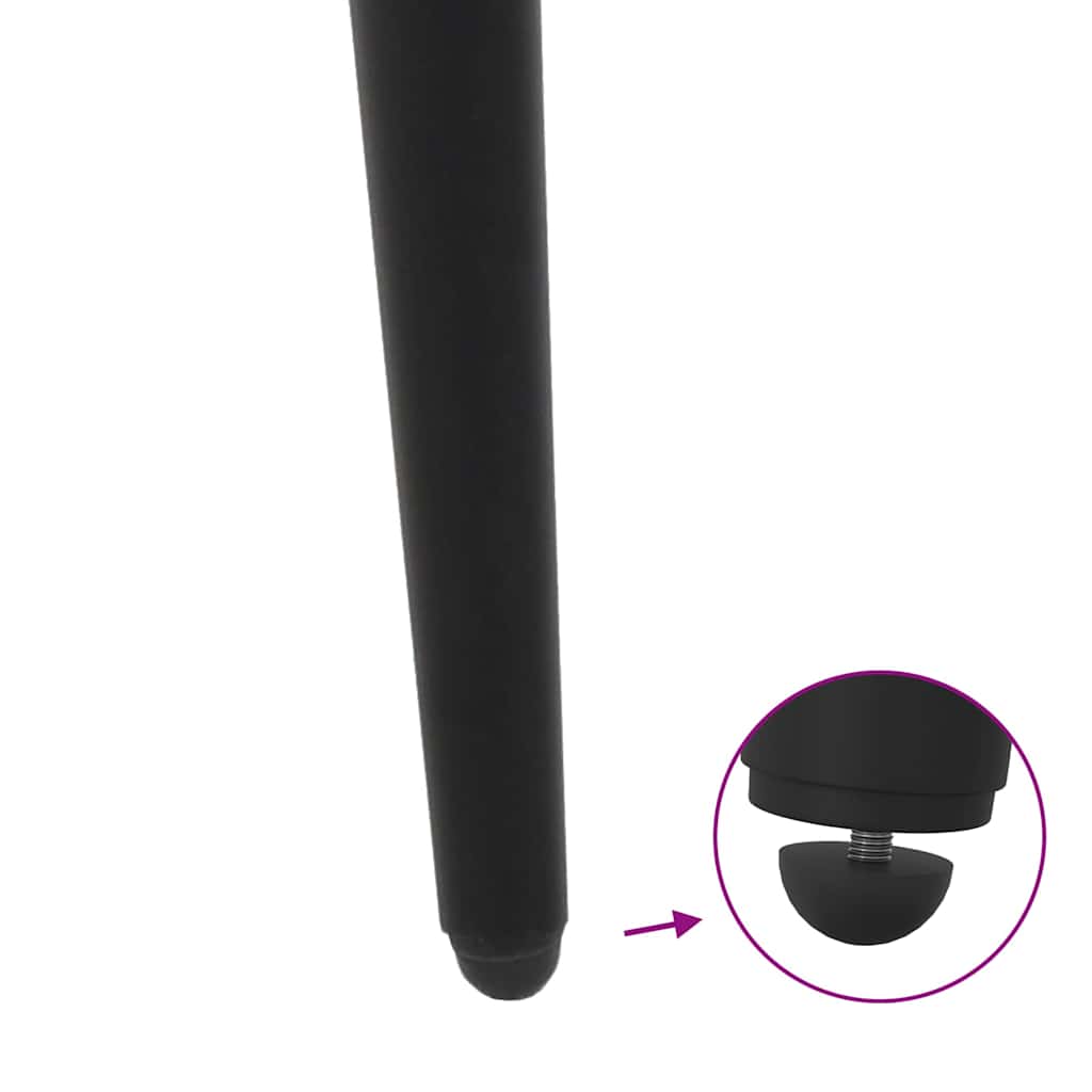 Konsolbordsben koniska 4 st svarta 72-73 cm stål