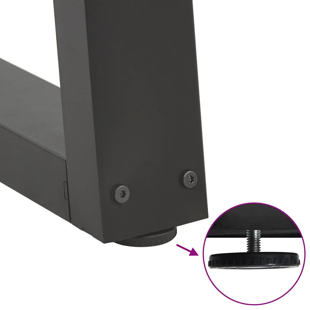 Matbordsben V-formade 2 st antracit 60x(72-73,3) cm stål