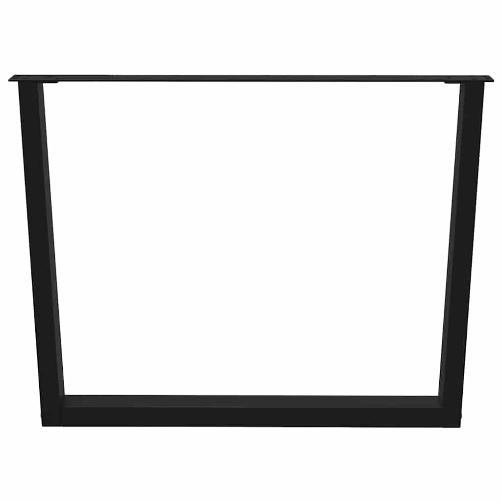 Matbordsben V-formade 2 st svarta 100x(72-73,3) cm stål