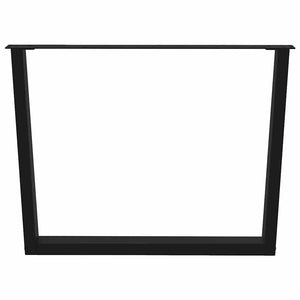 Matbordsben V-formade 2 st svarta 100x(72-73,3) cm stål