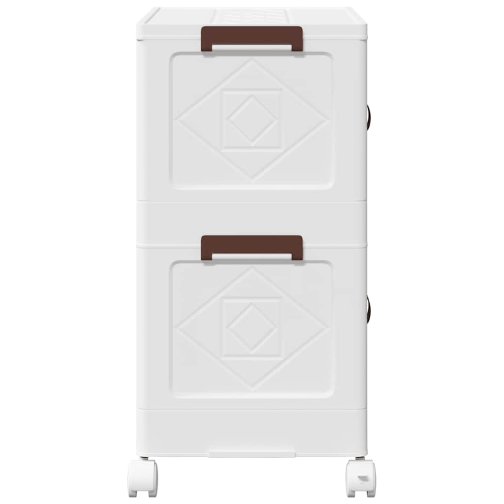 Förvaringslåda stapelbar med hjul 2 nivåer 28L 48,5x29,5x59,5cm