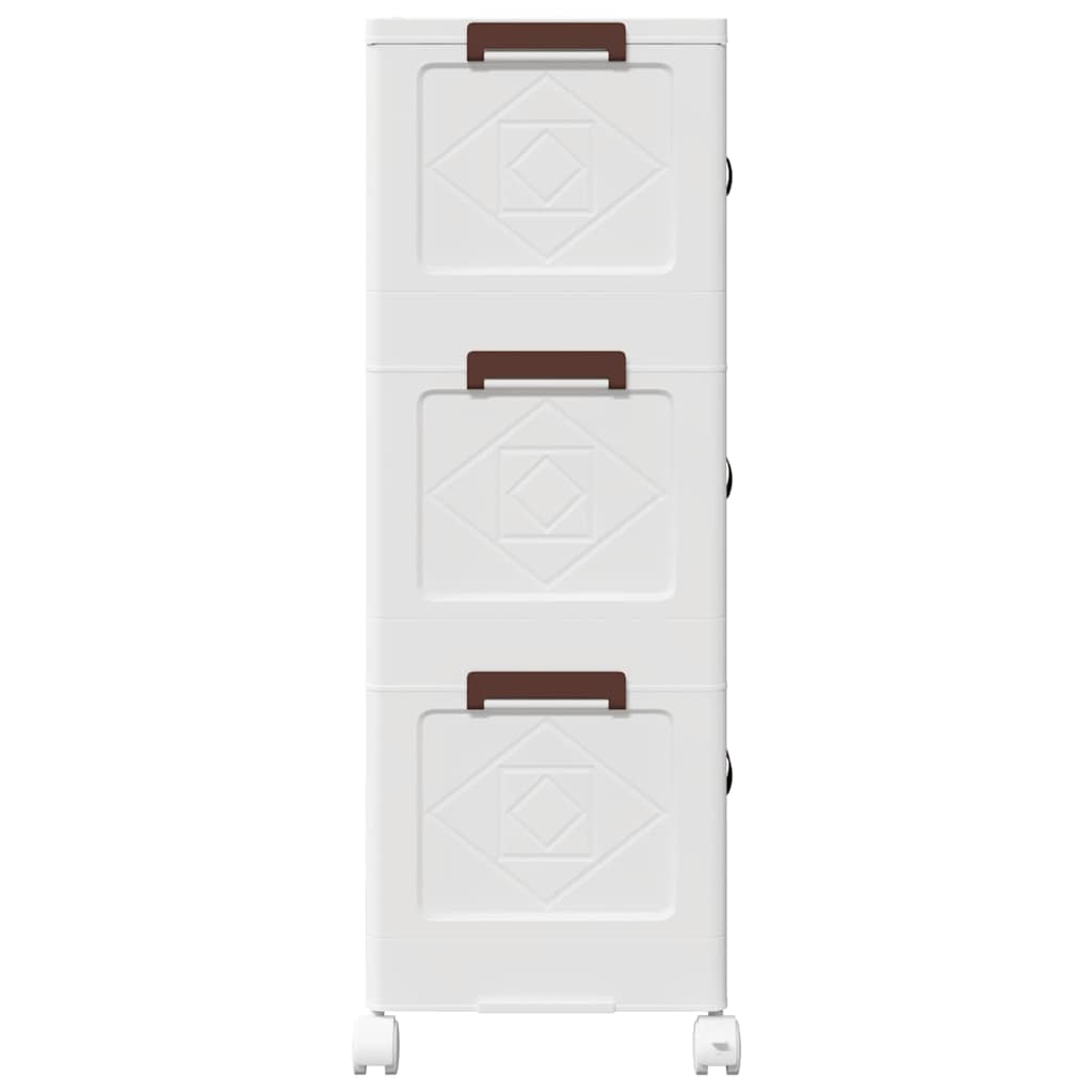 Förvaringslåda stapelbar med hjul 3 nivåer 28 L 48,5x29,5x86 cm