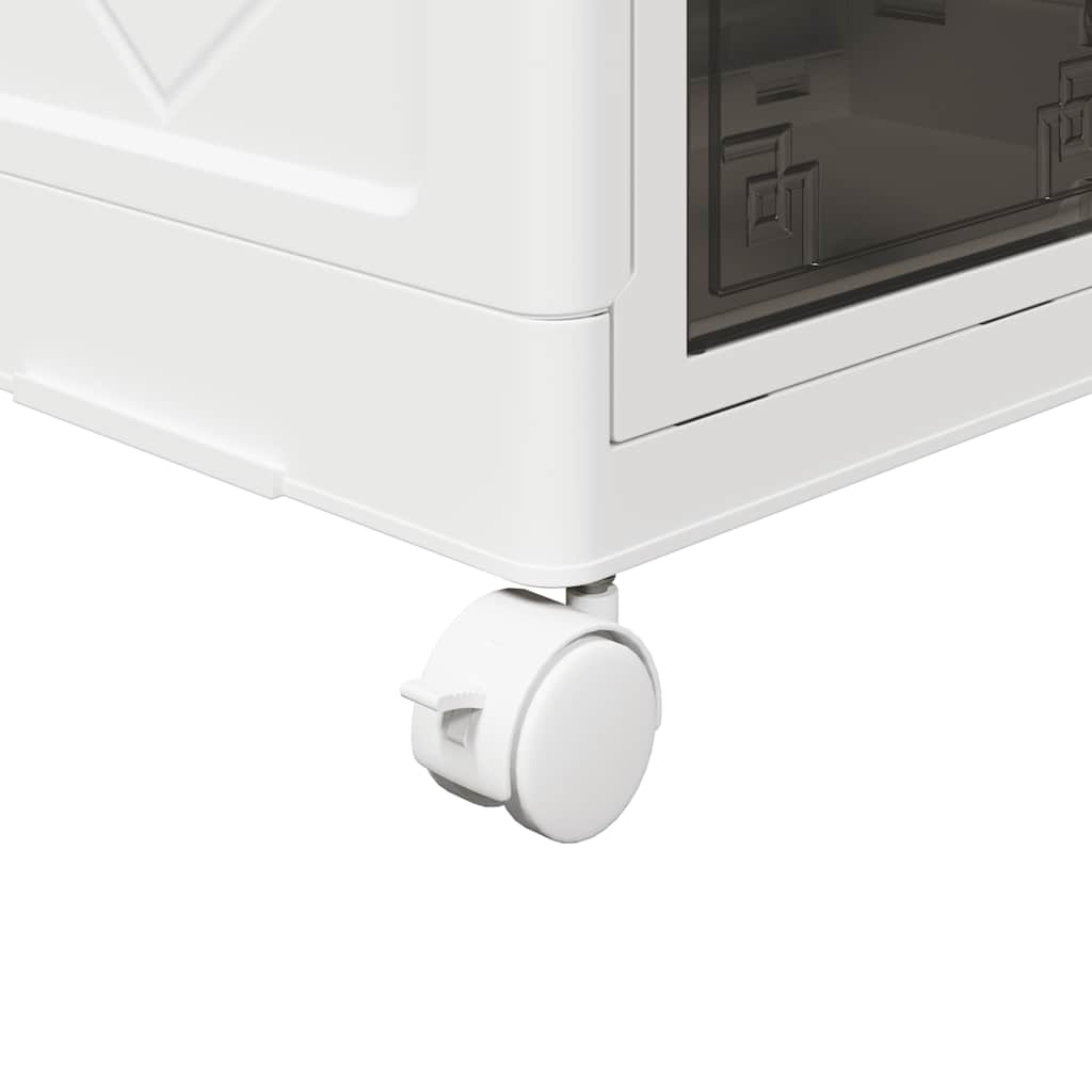 Förvaringslåda stapelbar med hjul 3 nivåer 75 L 64x39,5x110,5cm