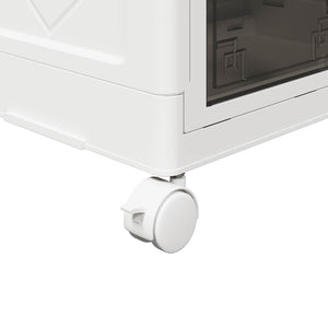 Förvaringslåda stapelbar med hjul 3 nivåer 75 L 64x39,5x110,5cm