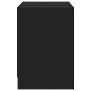 Tv-bänk med LEDs svart 100x34x50 cm konstruerat trä