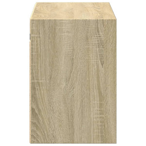 Väggmonterad tv-bänk LEDs sonoma-ek 100x31x45 cm