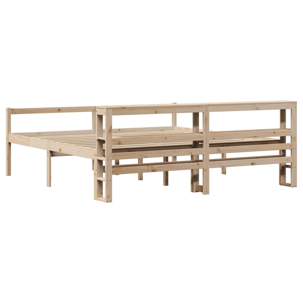 Seniorsäng med sänggavel 180x200 cm massivt furu