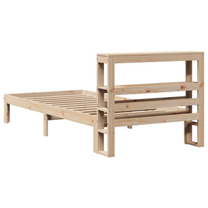 Sängram med huvudgavel 100x200 cm massiv furu