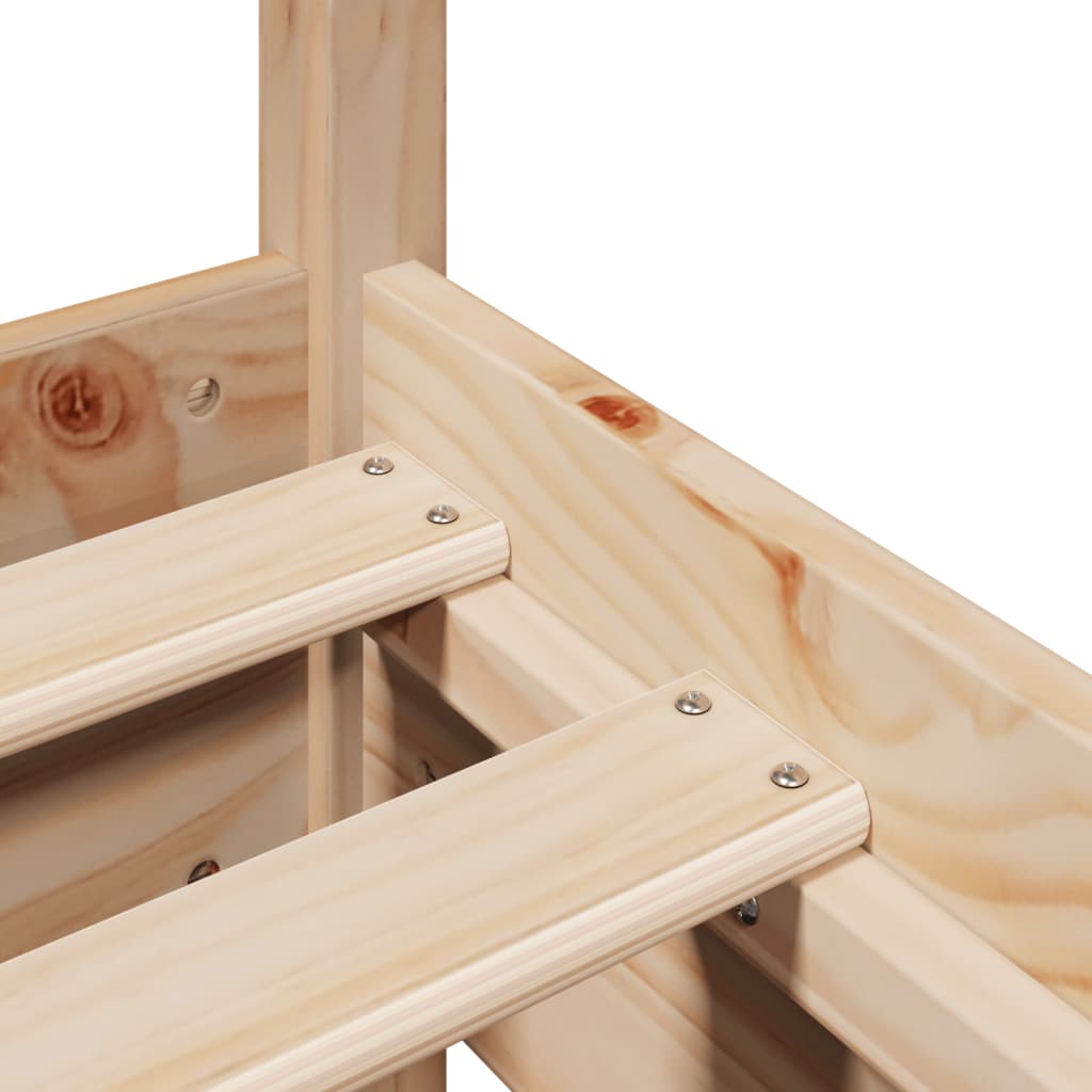 Sängram utan madrass 75x190 cm massiv furu