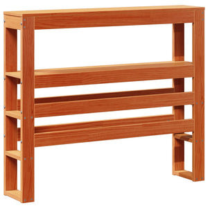 Sängram utan madrass vaxad brun 90x200 cm massiv furu